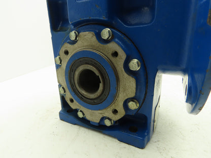 Rossi MRV 63 UO2A Worm Gearbox 63:1 Reducer .56kw 22rpm Hollow Shaft IEC 80 B6