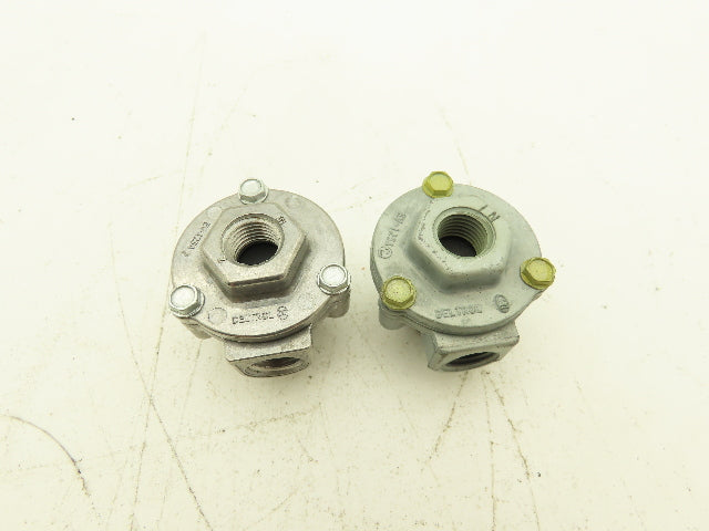 Deltrol 10135-70 EV125A2 Pneumatic Quick Dump Exhaust Valve 1/4NPT Port Lot of 2