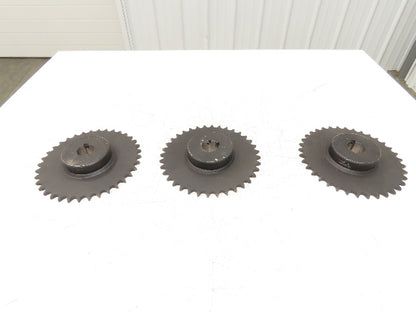 Martin 60B36H Sprocket #60 Roller Chain 36-Tooth 1-7/16" Bore Lot of 3