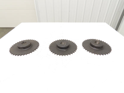 Martin 60B36H Sprocket #60 Roller Chain 36-Tooth 1-7/16" Bore Lot of 3