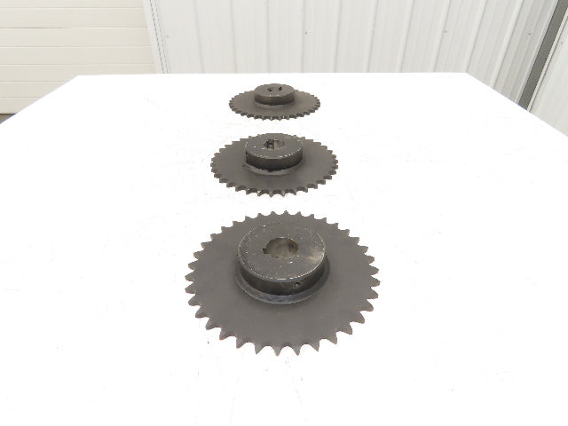 Martin 60B36H Sprocket #60 Roller Chain 36-Tooth 1-7/16" Bore Lot of 3