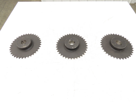 Martin 60B36H Sprocket #60 Roller Chain 36-Tooth 1-7/16" Bore Lot of 3