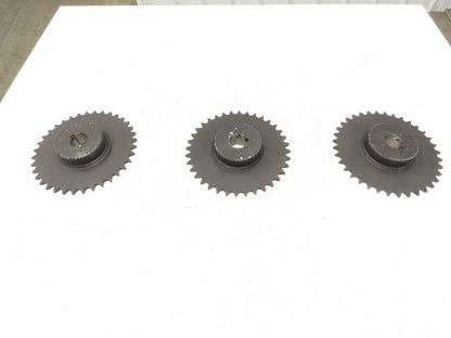 Martin 60B36H Sprocket #60 Roller Chain 36-Tooth 1-7/16" Bore Lot of 3