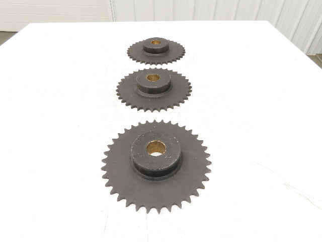 Sprocket #60 Roller Chain 36-Tooth 1-7/16" Bore Lot of 3