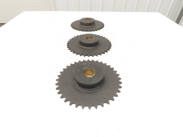 Sprocket #60 Roller Chain 36-Tooth 1-7/16" Bore Lot of 3