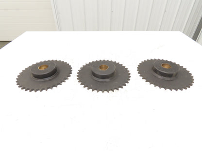Sprocket #60 Roller Chain 36-Tooth 1-7/16" Bore Lot of 3