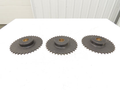 Sprocket #60 Roller Chain 36-Tooth 1-7/16" Bore Lot of 3