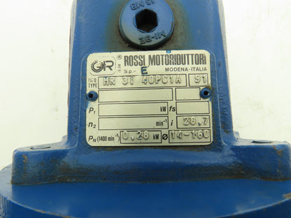 Rossi MR 3i 40 PC1A Inline Gearbox 28.7:1 Reducer .28kw 49rpm IEC 71 Frame