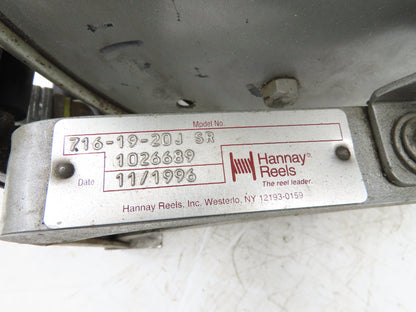 Hannay Reels 716-19-20J SR Retractable Industrial Air Hose Reel 1/2" X 41'