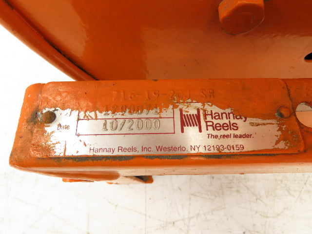 Hannay Reels 716-19-20J SR Retractable Industrial Air Hose Reel 1/2" X 41'