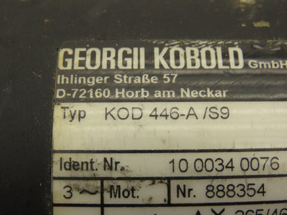 Georgii Kobold KOD 446-A/S9 Gearmotor 45:1 Reducer .22kW 40rpm Inline Output