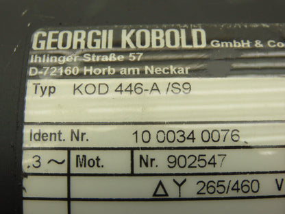 Georgii Kobold KOD 446-A/S9 AC Motor .22kW