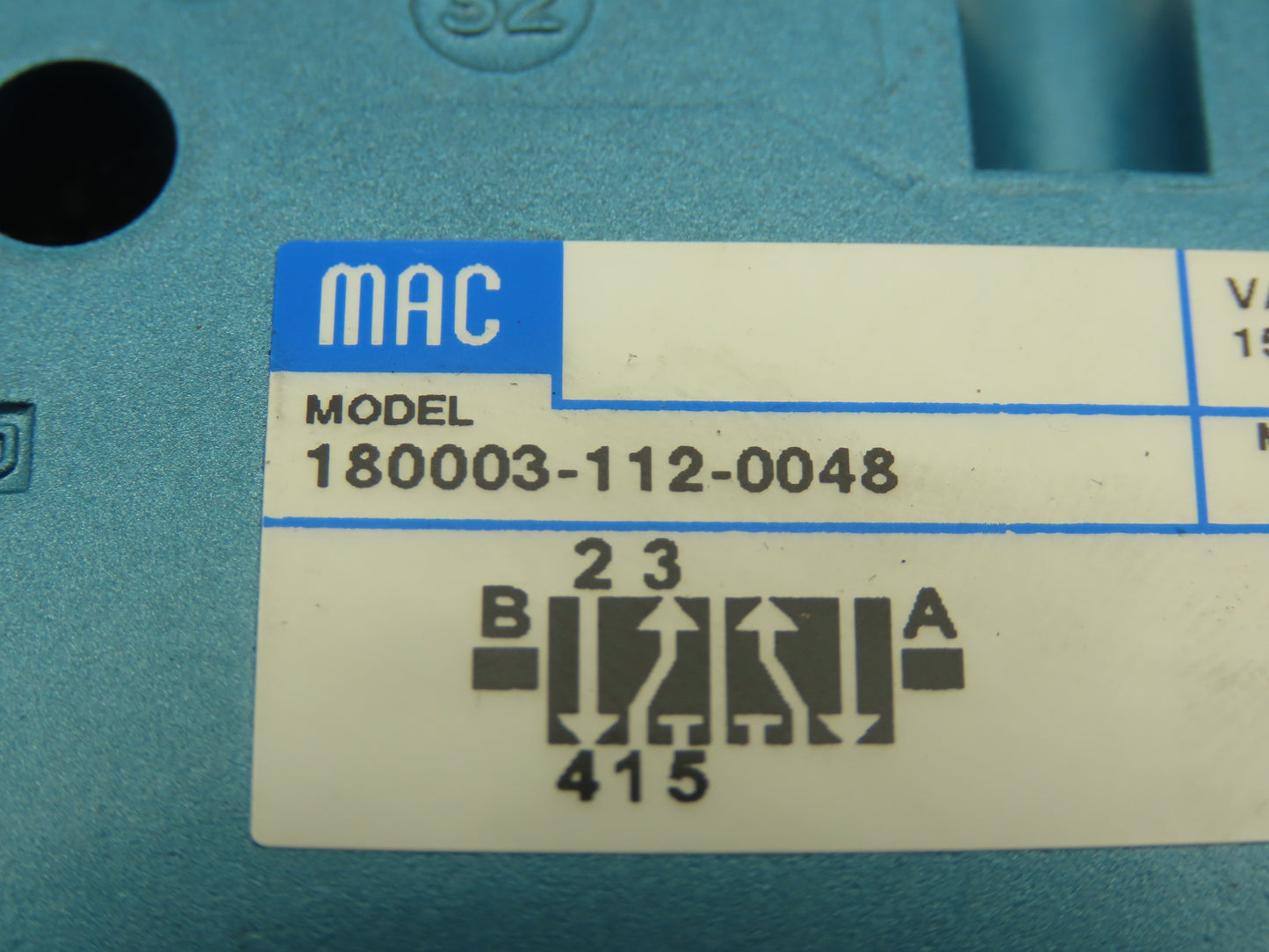 MAC 180003-112-0048 Pneumatic Solenoid Valve 4/2 Double Operator 1/4"npt