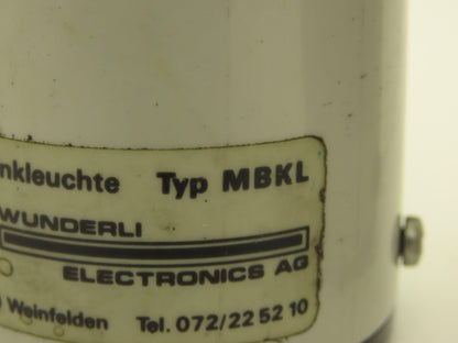 Wunderli Electronics MBKL Orange Signal Light Lot of 3