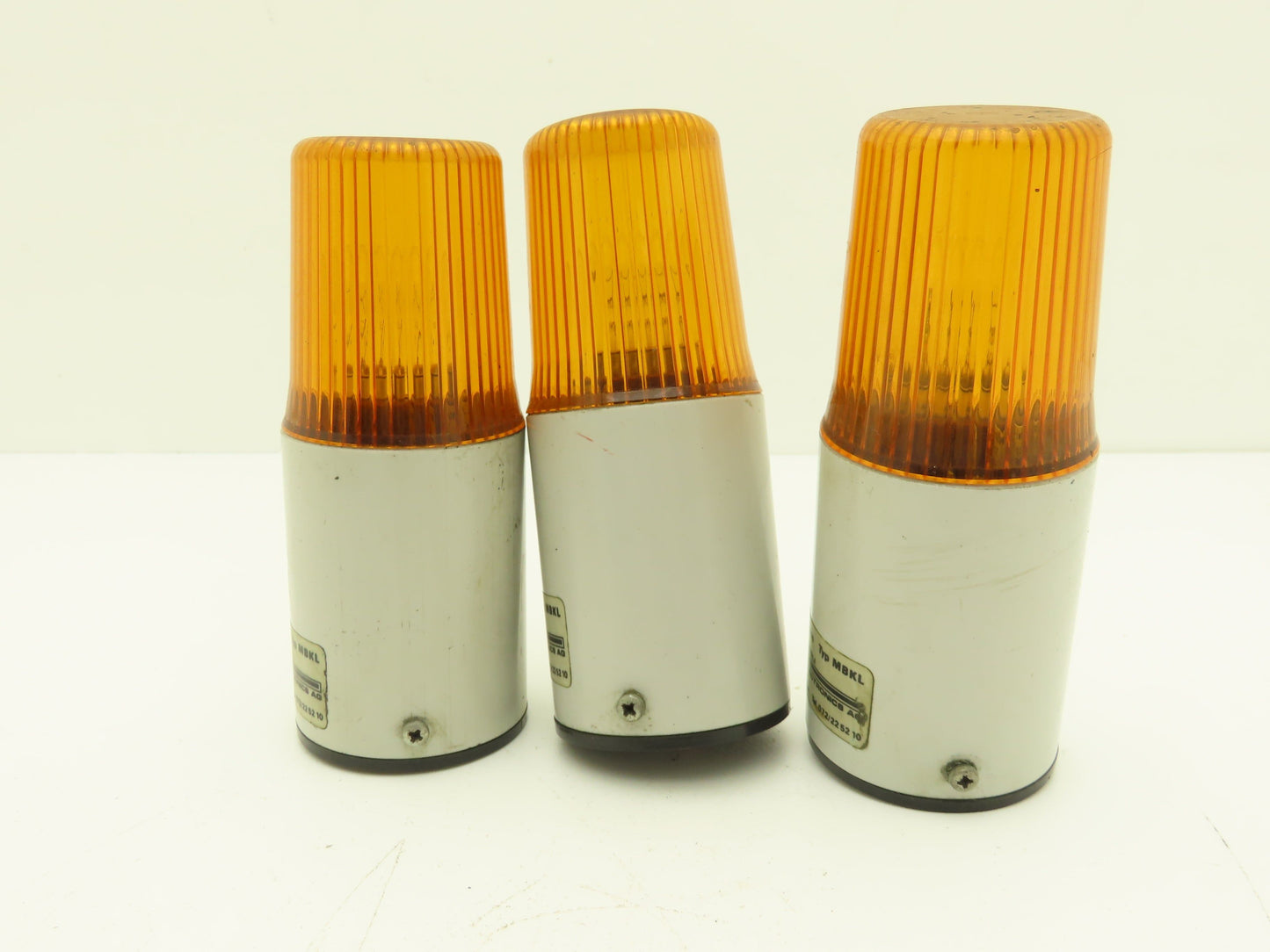 Wunderli Electronics MBKL Orange Signal Light Lot of 3