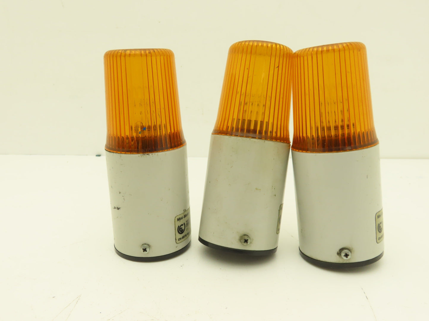 Wunderli Electronics MBKL Orange Signal Light Lot of 3