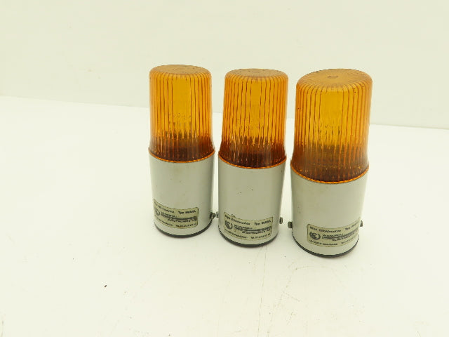 Wunderli Electronics MBKL Orange Signal Light Lot of 3