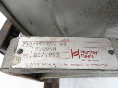 Hannay Reels 716-19-20C SR Retractable Industrial Air Hose Reel 1/2" X 52'
