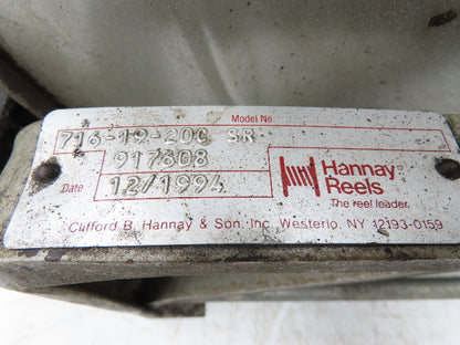 Hannay Reels 716-19-20C SR Retractable Industrial Air Hose Reel 1/2" X 47'