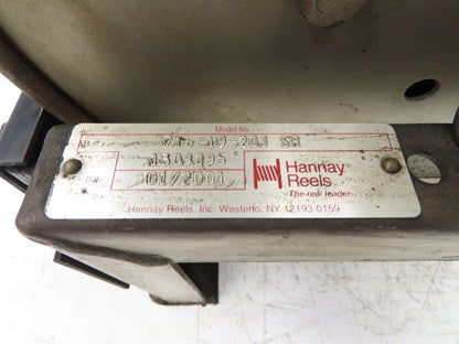 Hannay Reels 716-19-20J SR Retractable Industrial Air Hose Reel 1/2" X 36'