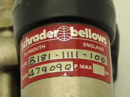 Schrader Bellows B181-1111-100 Pneumatic Hydro-Check 1-3/8" Bore 100mm Stroke