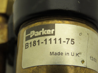 Parker B181-1111-75 Pneumatic Cylinder Hydro-Check 1-3/8" Bore 75mm Stroke