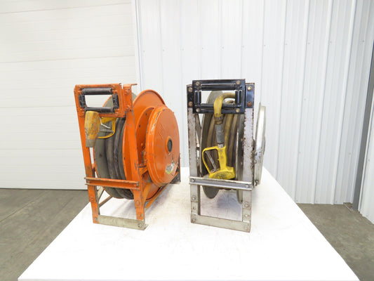 Hannay Reels 818-25-26B TR Retractable Industrial Water Hose Reel 3/4" Lot Of 2