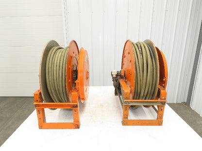 Hannay Reels 818-23-24B SR Retractable Industrial Water Hose Reel 1/2" Lot Of 2