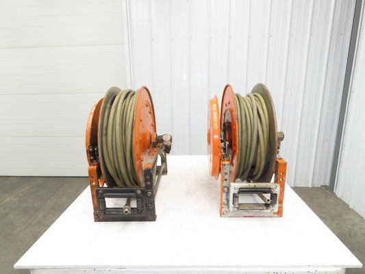 Hannay Reels 818-23-24B SR Retractable Industrial Water Hose Reel 1/2" Lot Of 2