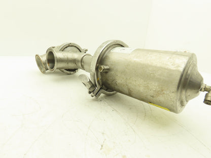 Stainless Products 3-way Sanitary Diverter valve Pneumatic Air Actuated