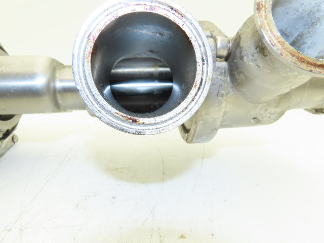 Stainless Products 3-way Sanitary Diverter valve Pneumatic Air Actuated