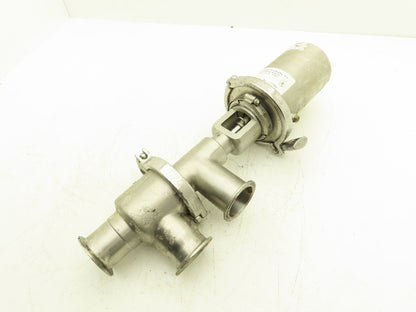 Stainless Products 3-way Sanitary Diverter valve Pneumatic Air Actuated