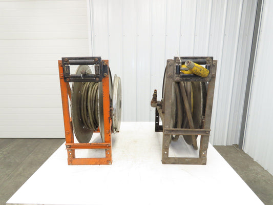 Hannay Reels 818-25-26B TR Retractable Industrial Water Hose Reel 1/2" Lot Of 2