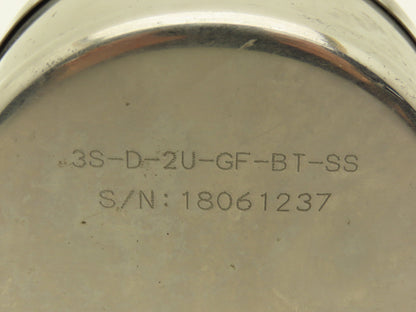 Chicago Stainless 3S-D-2U-GF-BT-SS Sani-Flow Pressure Gauge 0-100psi 2-1/4"