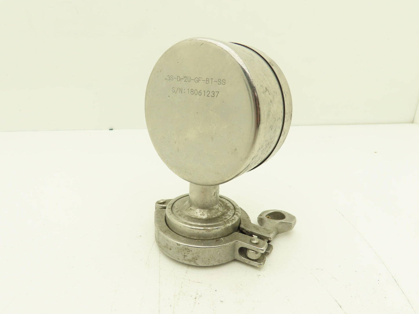 Chicago Stainless 3S-D-2U-GF-BT-SS Sani-Flow Pressure Gauge 0-100psi 2-1/4"