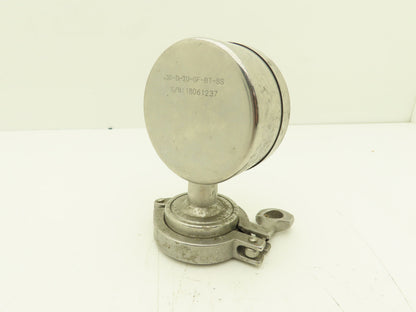 Chicago Stainless 3S-D-2U-GF-BT-SS Sani-Flow Pressure Gauge 0-100psi 2-1/4"
