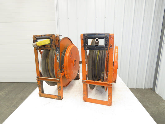 Hannay Reels 818-25-26B TR Retractable Industrial Water Hose Reel 1/2" Lot Of 2