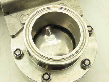 Bi-Torq Pneumatic Actuated 2" Butterfly Valve Tri-Clamp Stainless Limit Switch