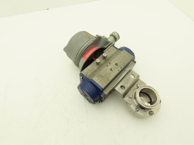Bi-Torq Pneumatic Actuated 2" Butterfly Valve Tri-Clamp Stainless Limit Switch