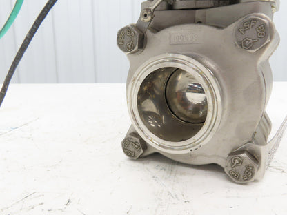 Bi-Torq Pneumatic Actuated 2" Ball Valve Tri-Clamp Stainless with Limit Switch