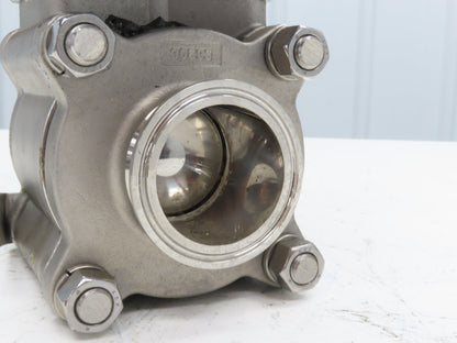 Bi-Torq Pneumatic Actuated 2" Ball Valve Tri-Clamp Stainless with Limit Switch