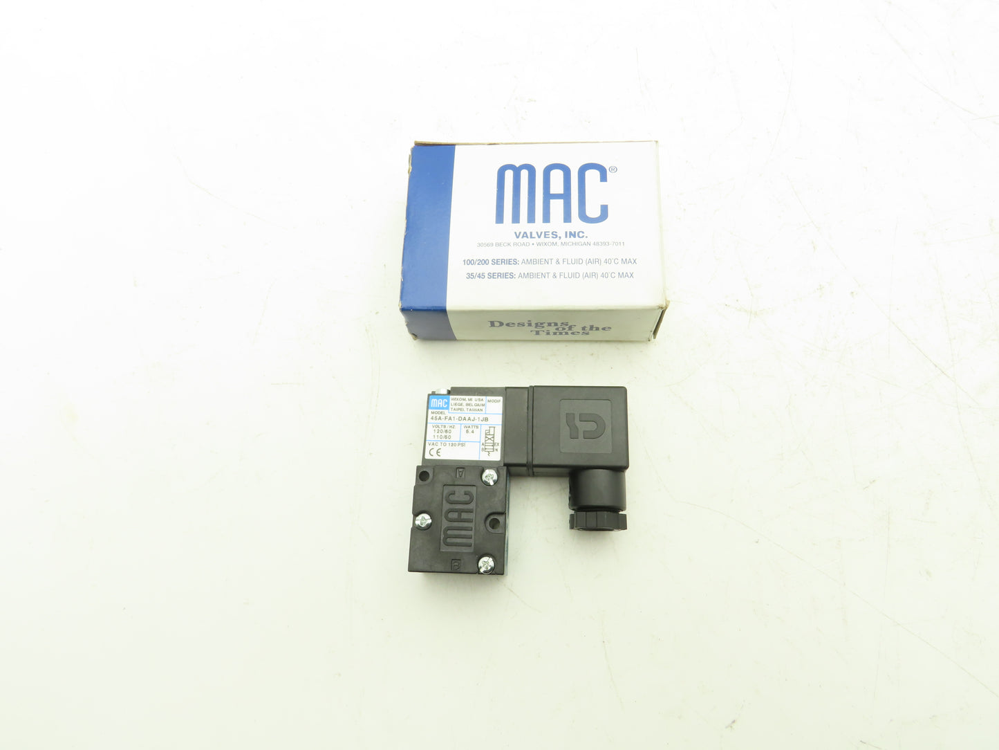 MAC 45A-FA1-DAAJ-1JB 4/2-Way Single Direct Solenoid Poppet Valve 120V 1/8" NPTF