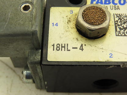 Fabco-Air 18HL-4 4-Way Hand Lever Actuated Pneumatic Directional Control Valve