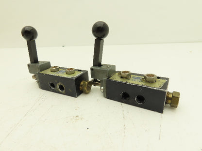 Fabco-Air 18HL-4 4-Way Lever Actuated Pneumatic Air Directional Valve Lot of 2