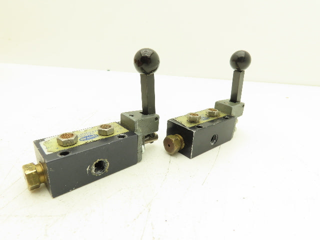 Fabco-Air 18HL-4 4-Way Lever Actuated Pneumatic Air Directional Valve Lot of 2
