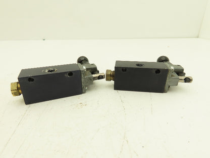 Fabco-Air 18HL-4 4-Way Lever Actuated Pneumatic Air Directional Valve Lot of 2