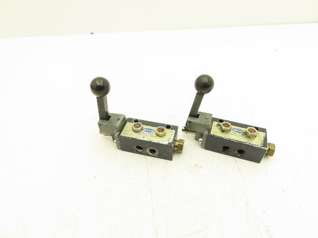Fabco-Air 18HL-4 4-Way Lever Actuated Pneumatic Air Directional Valve Lot of 2