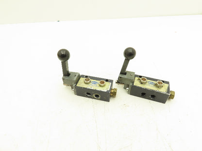 Fabco-Air 18HL-4 4-Way Lever Actuated Pneumatic Air Directional Valve Lot of 2