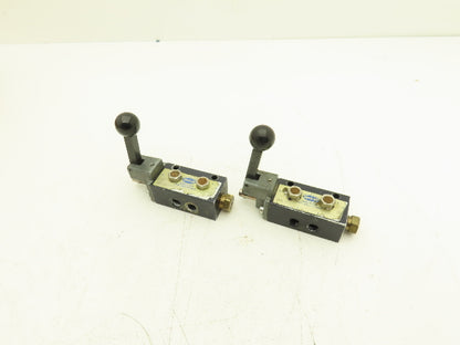 Fabco-Air 18HL-4 4-Way Lever Actuated Pneumatic Air Directional Valve Lot of 2