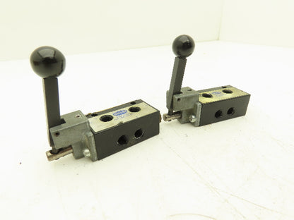 Fabco-Air 18HL-4 4-Way Lever Actuated Pneumatic Air Directional Valve Lot of 2